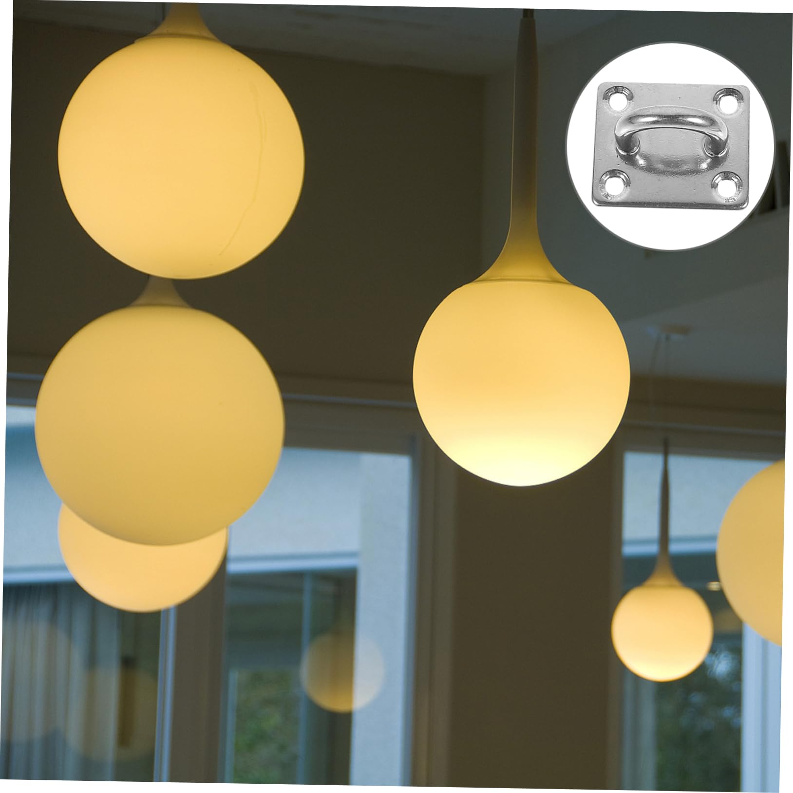 Alipis 3 Ensembles Anneau En Acier Inoxydable Crochets Pendaison Crochet De Plafond Robuste Devoir Crochet De Fixation Pour Hamac Acier Inoxydable. Silver 4 Pièces * 3