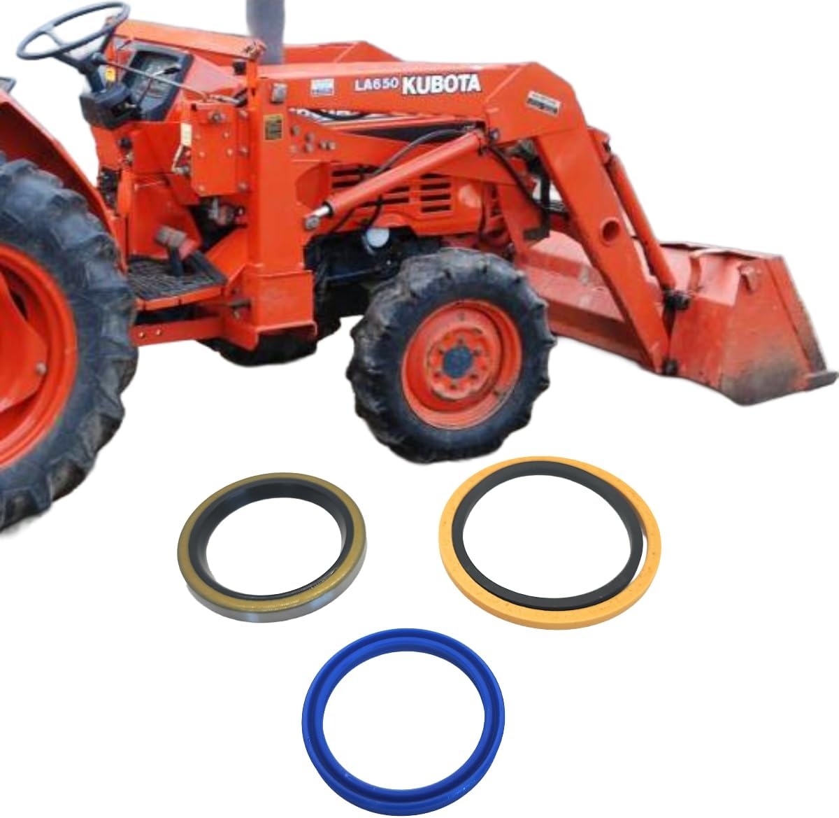 REPLACEMENTKITS.COM Hydraulic Cylinder Seal Kit Compatible with LA650 (A & -C) LA680 LA681 LA682 LB702 (Bucket & Boom) & TL421(Bucket) TL720 (Boom)(Replaces 75554-64600)