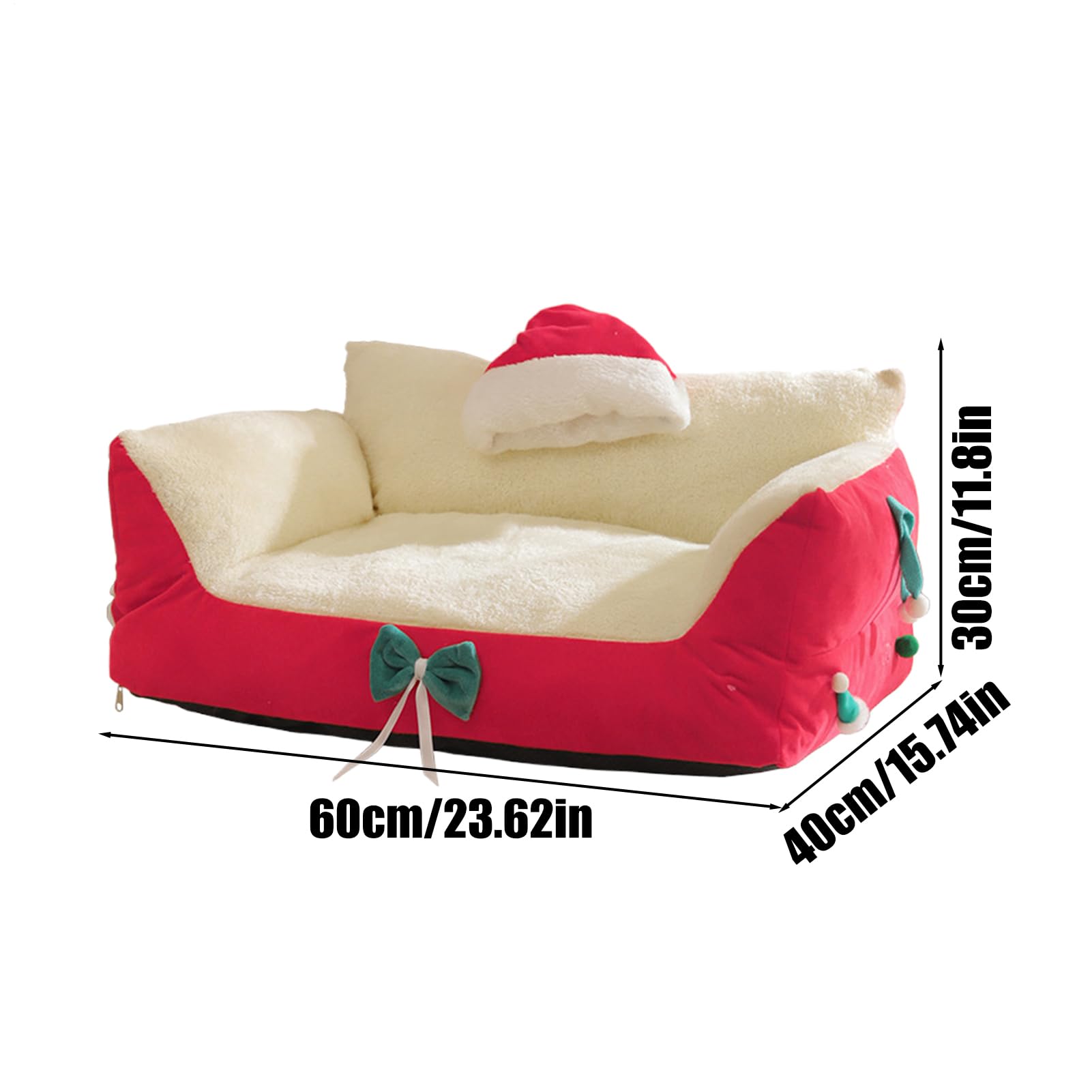 Sofa Dla Zwierząt Krzesło Do Spania Z Czapką Świętego Mikołaja