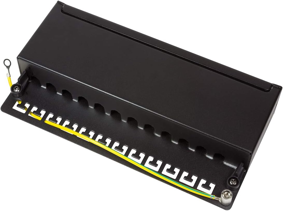 LogiLink Professional Patch Panels, Table/Wall/Desktop, STP (Shielded) Black 12-Port