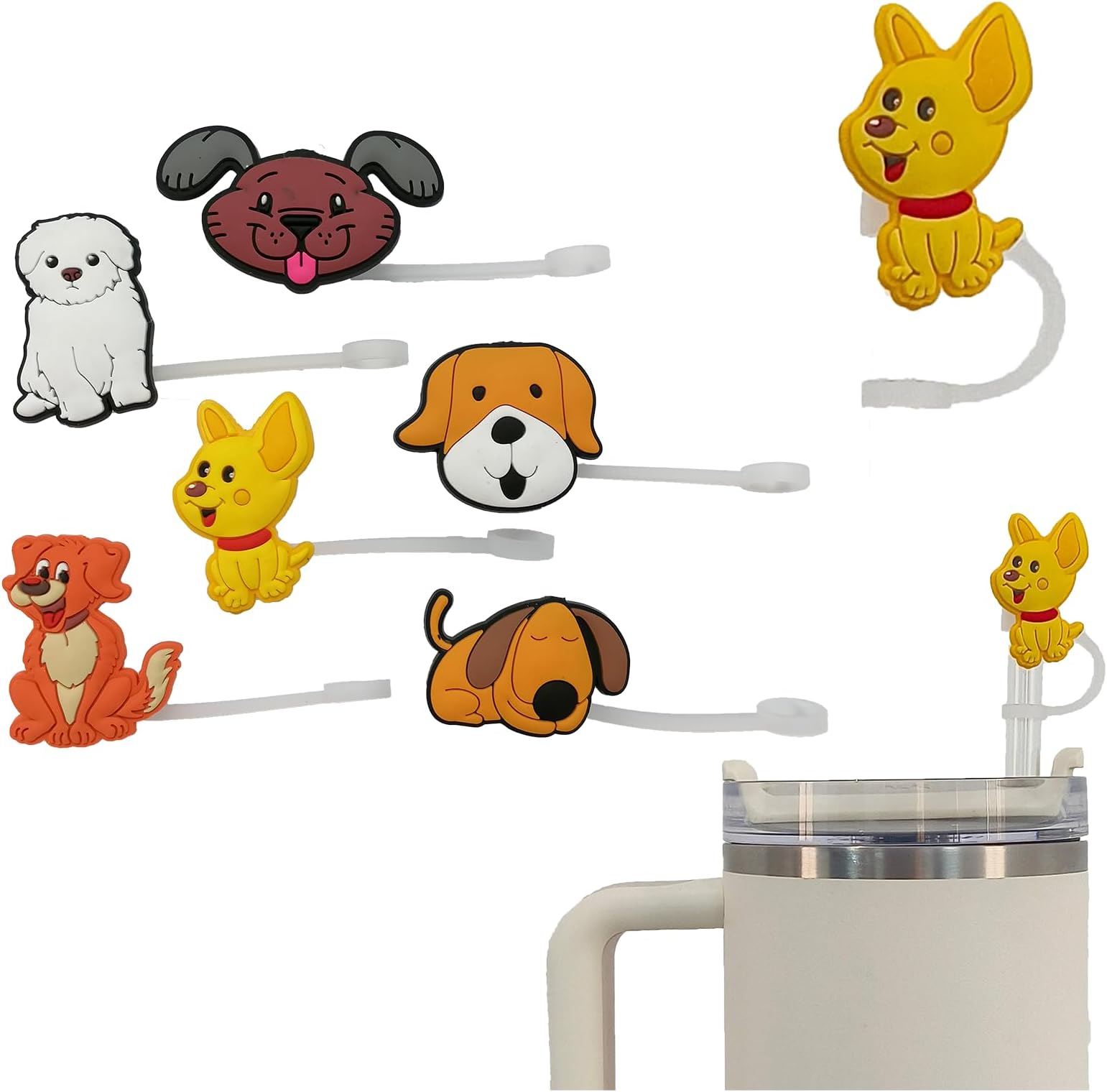 Amazon.com: TDTOK 8Pcs Patriotic US Flag Straw Cover Cap for Stanley