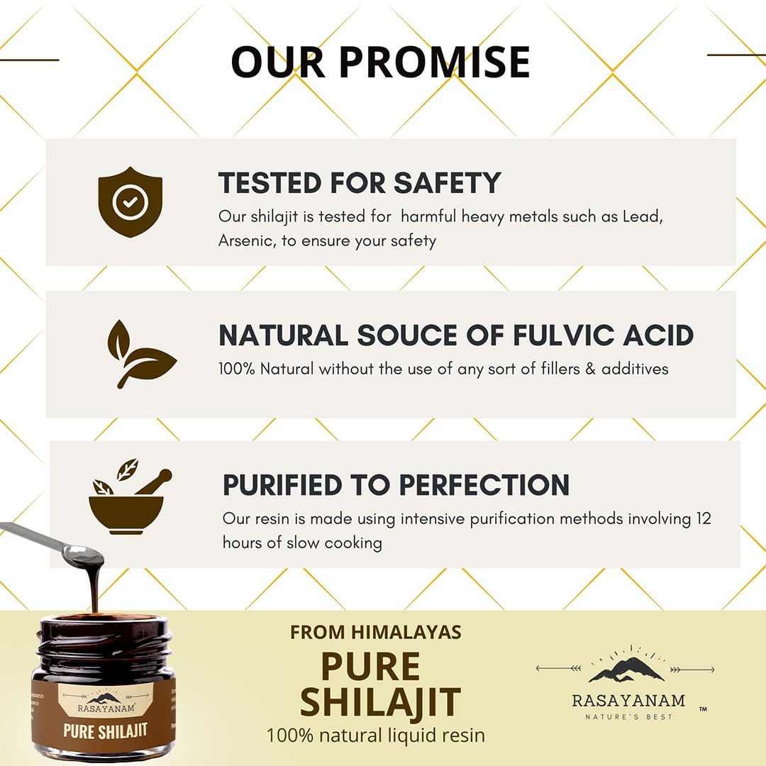 Rasayanam Pure Himalayan Shilajit Resin | Highly Purified with 75% Fulvic Acid & 80+ Trace Minerals | Supports Energy, Stamina, Strength & Recovery | 60 gm — Amazon image 2