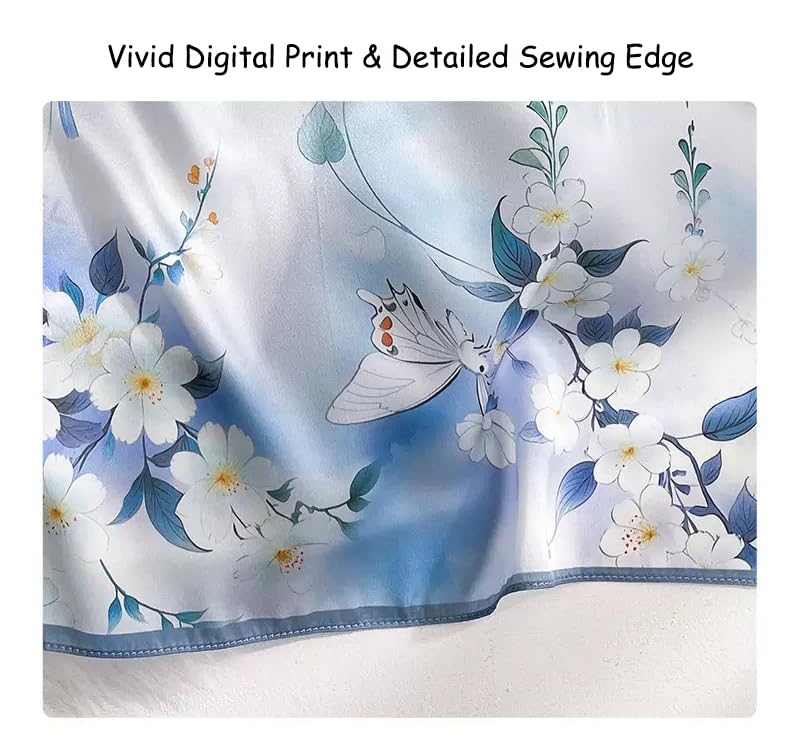 Image of ANDANTINO 100% Mulberry Silk Scarf -21 inch Square Neckerchief with Gift Packed