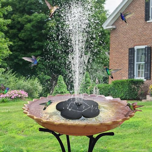 Fontaine solaire pour bain d'oiseaux avec jets ajustables - 8
