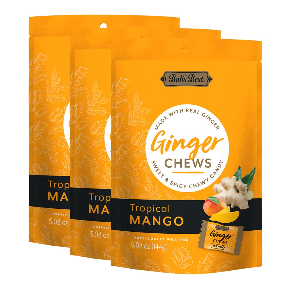 Buy Bali's Best Ginger Chews Tropical Mango Flavor (3 Pack) 100 Real