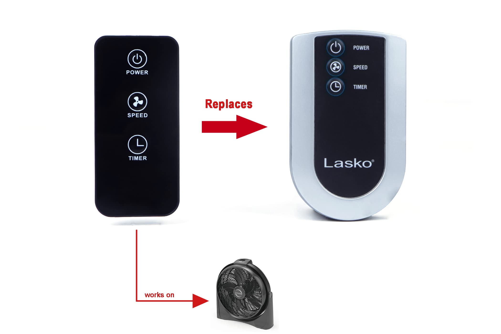 Amazon.com: Replacement Remote Control Compatible for Lasko Cyclone Fan 1pk  : Electronics