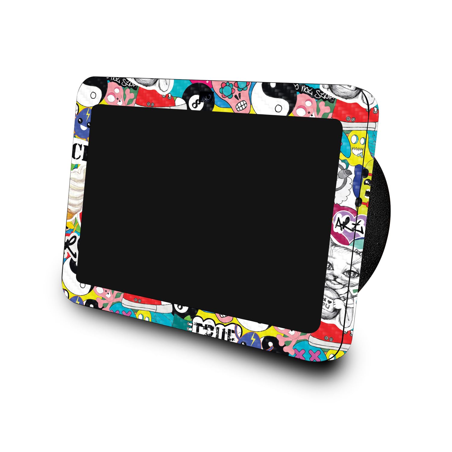 Carbon Fiber Skin Compatible with Amazon Echo Show 8 (3rd Gen, 2023) - Sticker Bomb - Premium 3M Vinyl Protective Wrap Decal Cover - Easy to Apply | Crafted in The USA by MightySkins