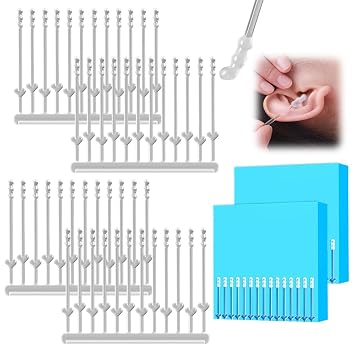 48 Pcs Ear Wax Removal Adhesive Swabs, 2026 New Washable Sticky Ear Cleaning Stick for Sensitive Ears, Reusable Sticky Ear Swabs for Home Use, Ear Hygiene for Men and Women 48Pcs
