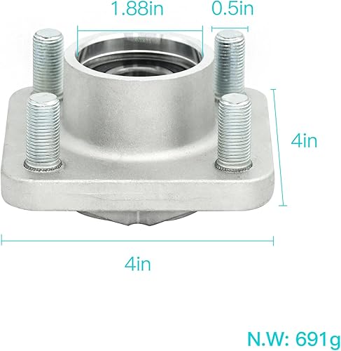 Miniatura 4 de Conjunto de cubo de rueda delantera para Yamaha G2G8G9G14G16G19G22G29 Drive, reemplaza OEM # JG5-WF511-10-00, JG5-WF511-00