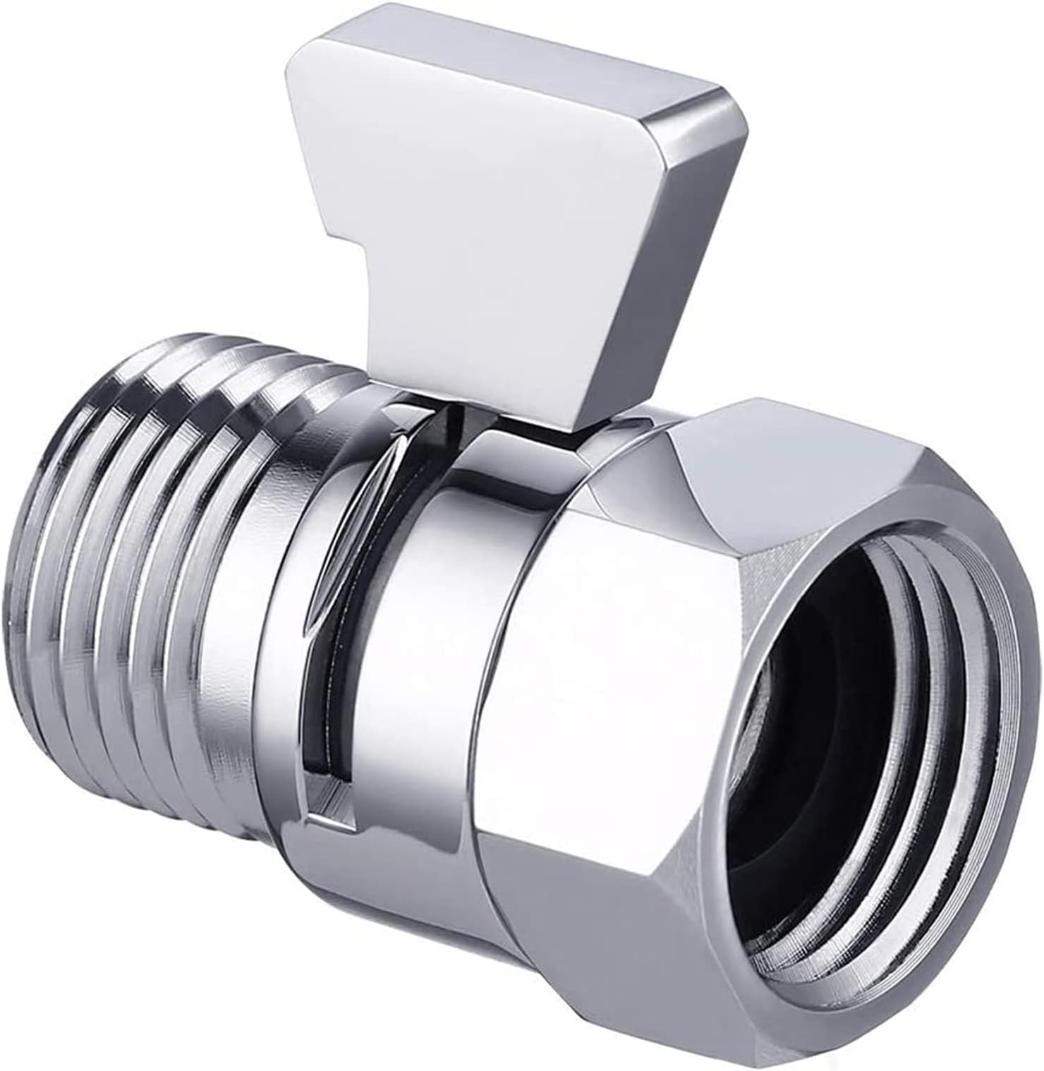 Rubinetto Sottolavabo In Ottone Cromato, Valvola Arresto Doccia G1/2 Con Interruttore On/off, Resistente E Universale Per Bagno E Impianti Idraulici
