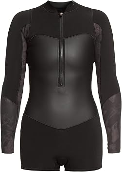 Roxy Womens 1.5 Satin Front Zip Long Sleeve Springsuit