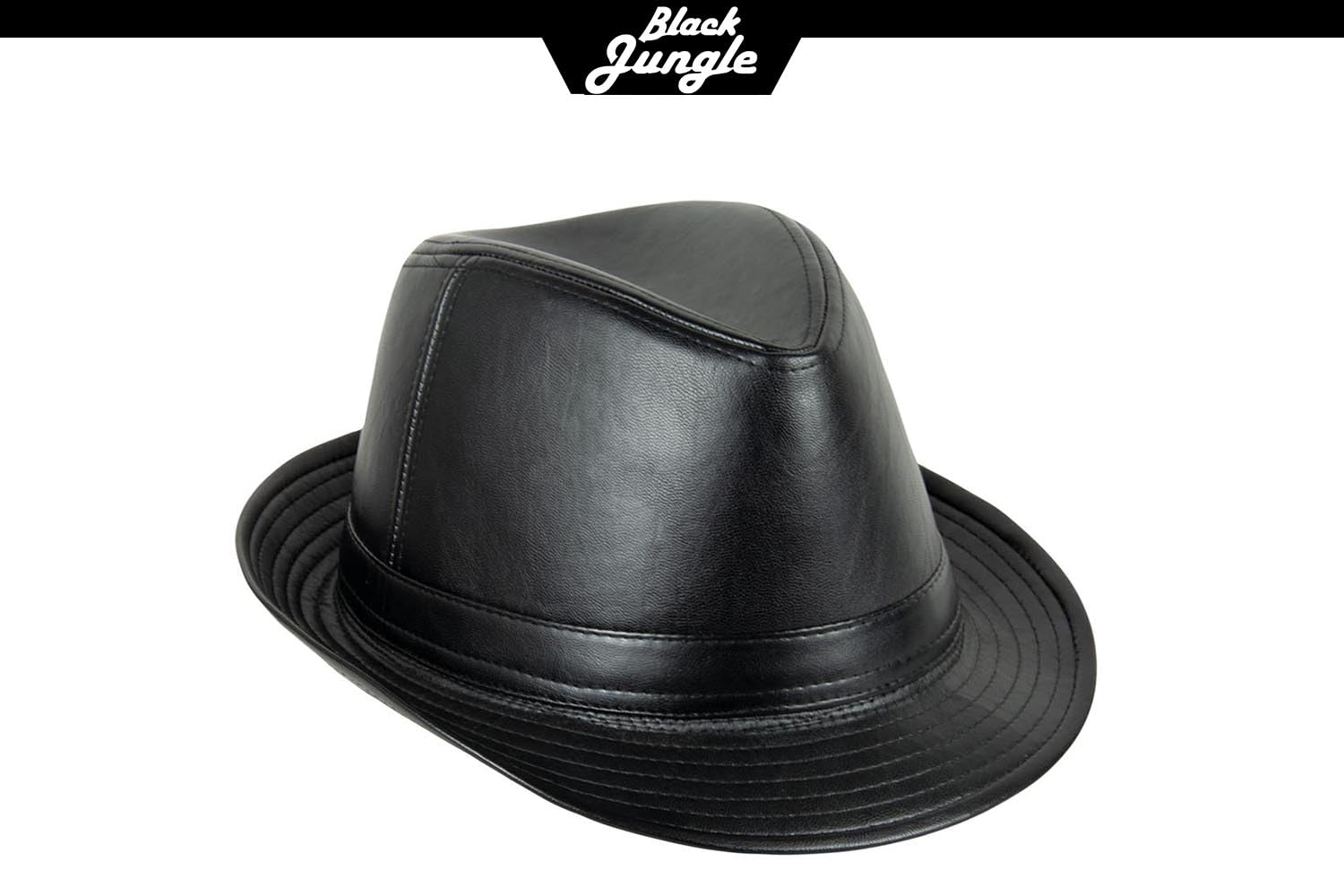Black Jungle Adam Trilby en Simili Cuir Chapeau des Caraïbes Chapeau de la Havane Chapeau de Pluie Chapeau Chapeau de Soleil Unisexe