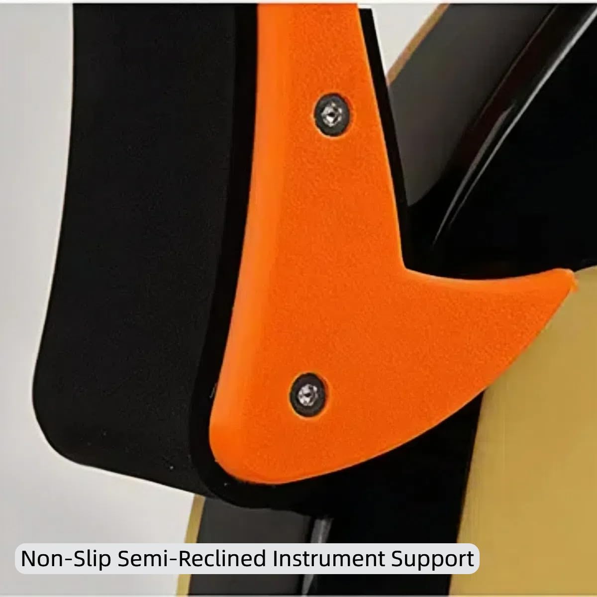 Repose-pieds de guitare - Largeur réglable - Pour guitare électrique, classique et acoustique - Pour homme - Orange