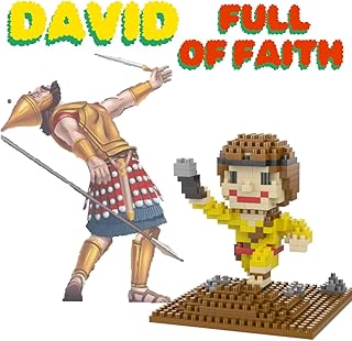 Multi-Blocks Jesus Series-David, The Man Full of Faith Mini Figurine, Bible Story, Collectable Building Set for Aged 14+, Great Gift for Teenagers and Adults(285Pieces/8x8x8.6cm)