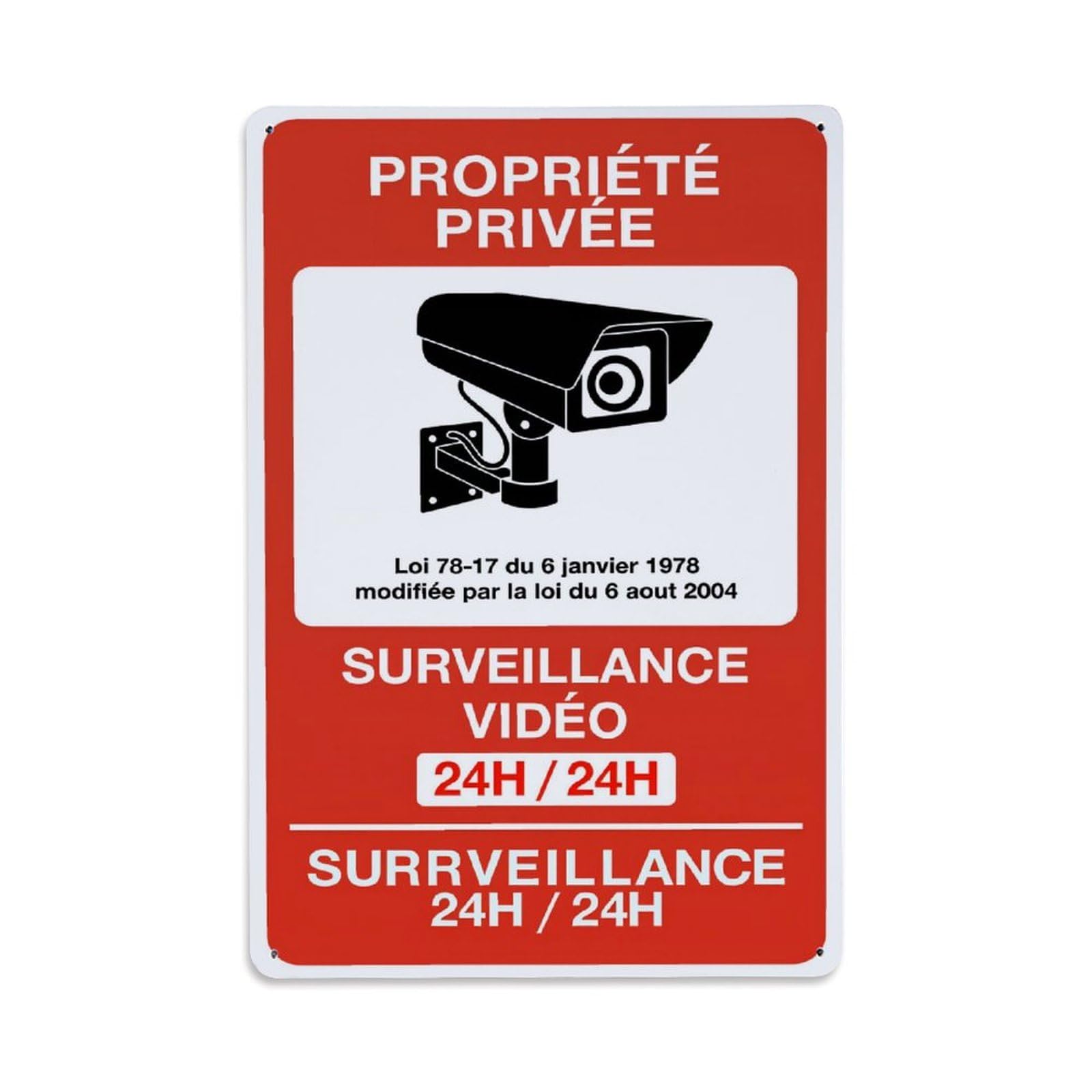Private Property 24 7 Video Surveillance Tin Sign Vintage Metal Poster Retro Bar, Home, Man Cave, Kitchen, Laundry Room Wall Art Decor Gift 8x12 Inch