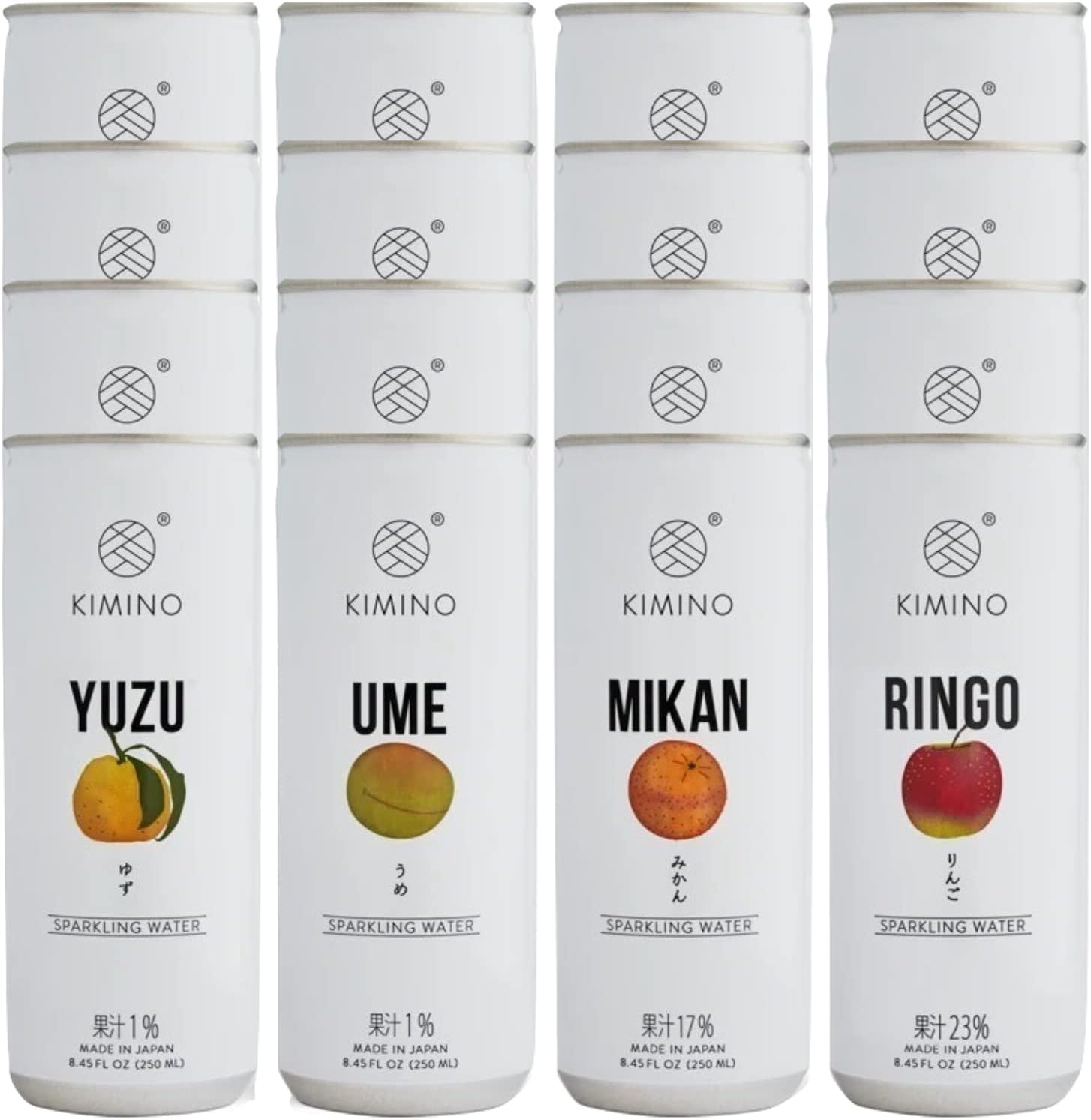 Kimino Japanese Premium Sparkling Water Variety Packs, Ume (Plum