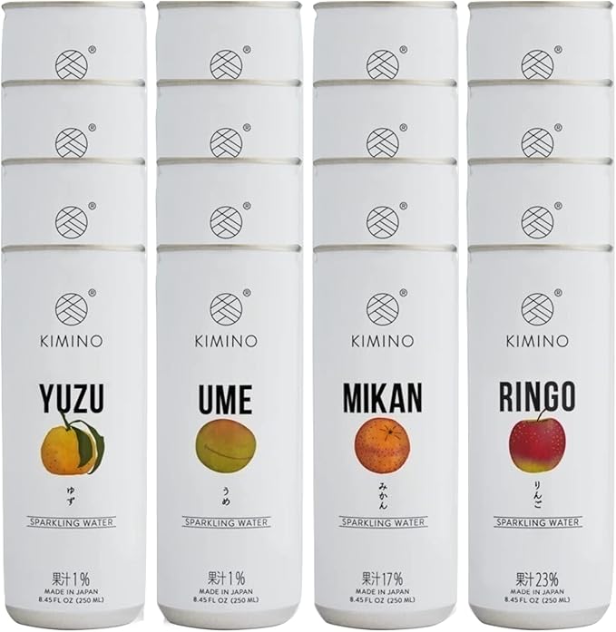 Kimino Japanese Premium Sparkling Water Variety Packs, Ume (Plum