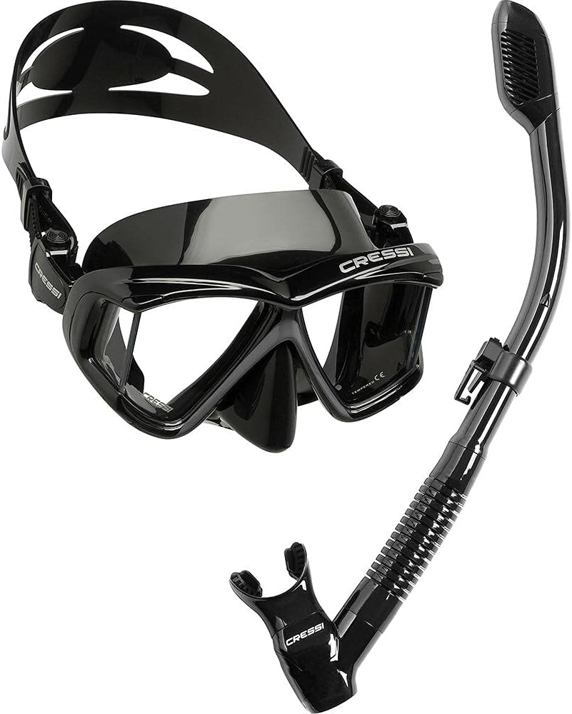 Panoramic Wide View Mask & Dry Snorkel Kit for Snorkeling, Scuba Diving - Pano 4 & Supernova Dry: Designed in Italy