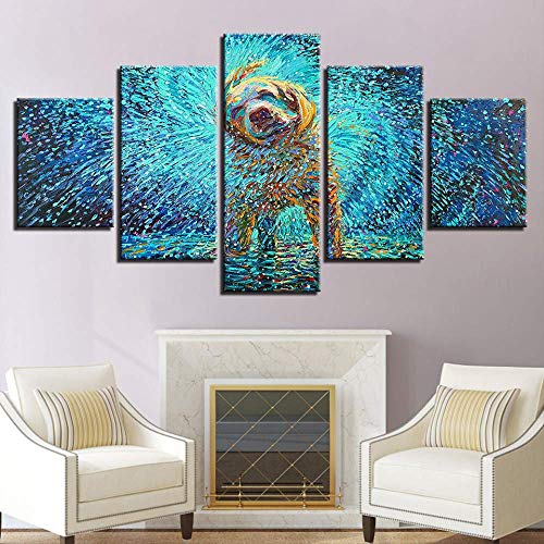 Tableau couloir moderne abstrait de chien pour une deco chic