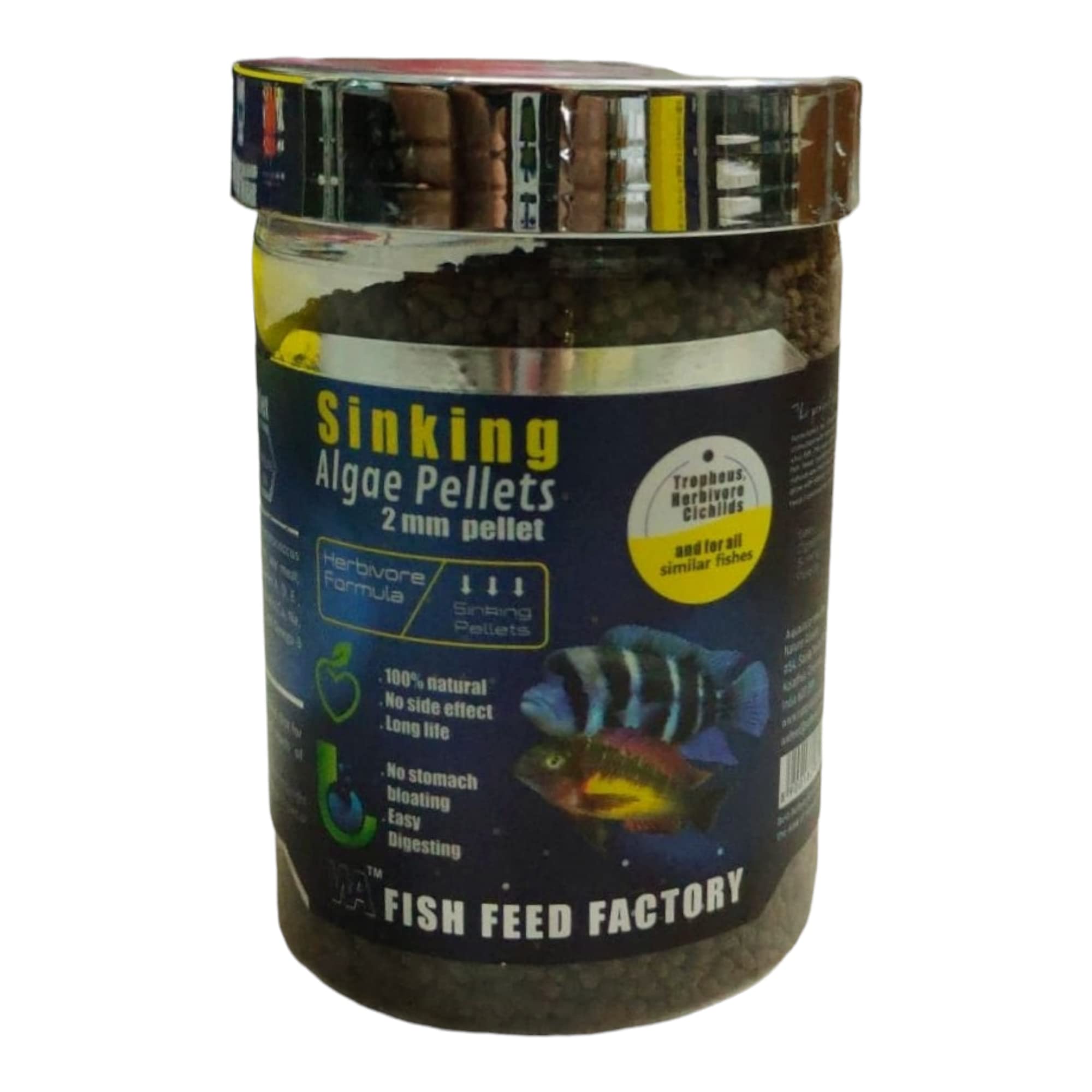 WA Sinking Cichlid Algae Pellets | Pellet: 2mm | for Herbivore African Cichlid & Other Similar Fishes | 500ml (270g) | AquaCulture (B09WDN2289) Amazon Price History, Amazon Price Tracker