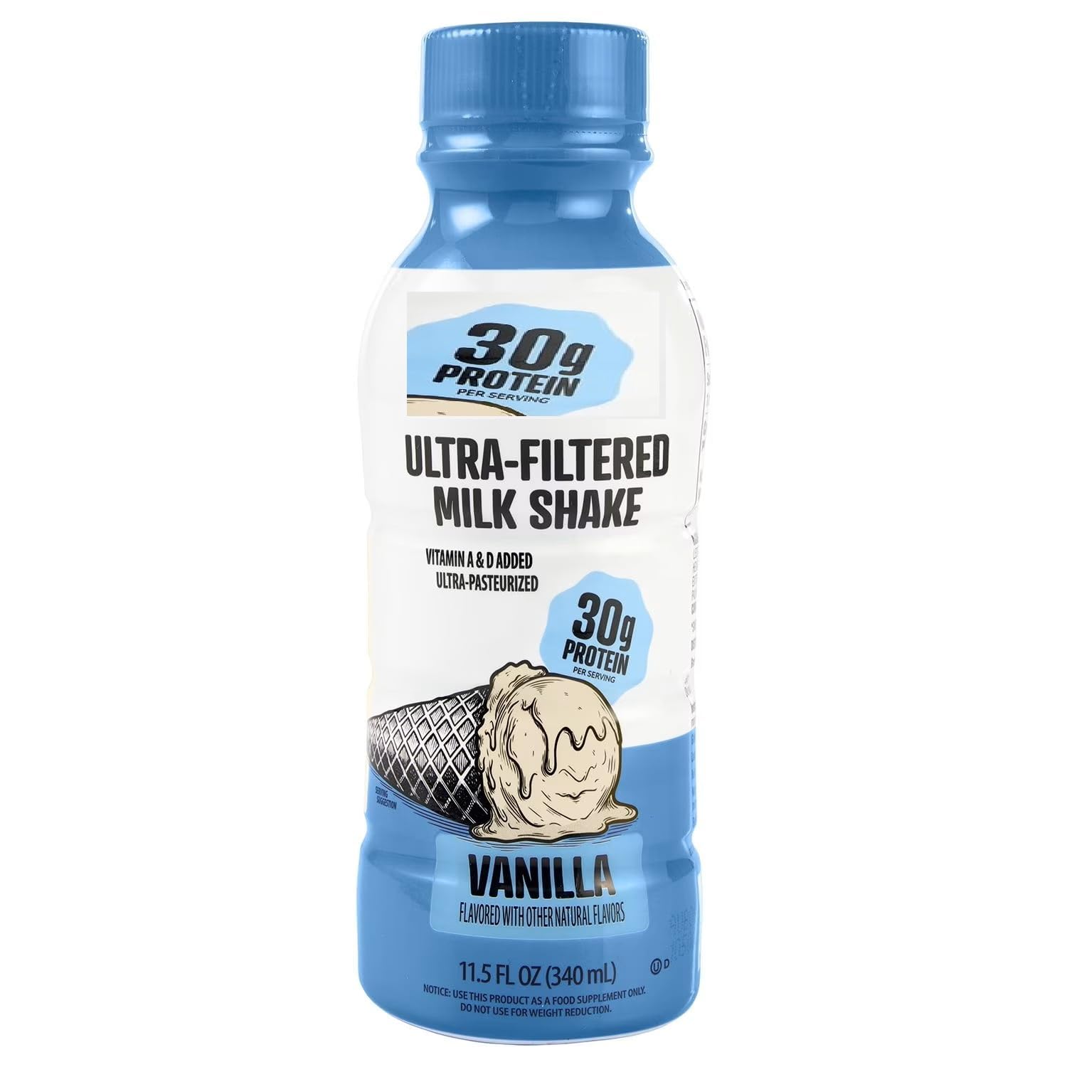 Ultra-Filtered Protein Shake, Vanilla - 30g Protein, 1g Sugar, 150 Calories - Low Carb & Keto Friendly - 11.5 fl oz Bottles (Pack of 12)