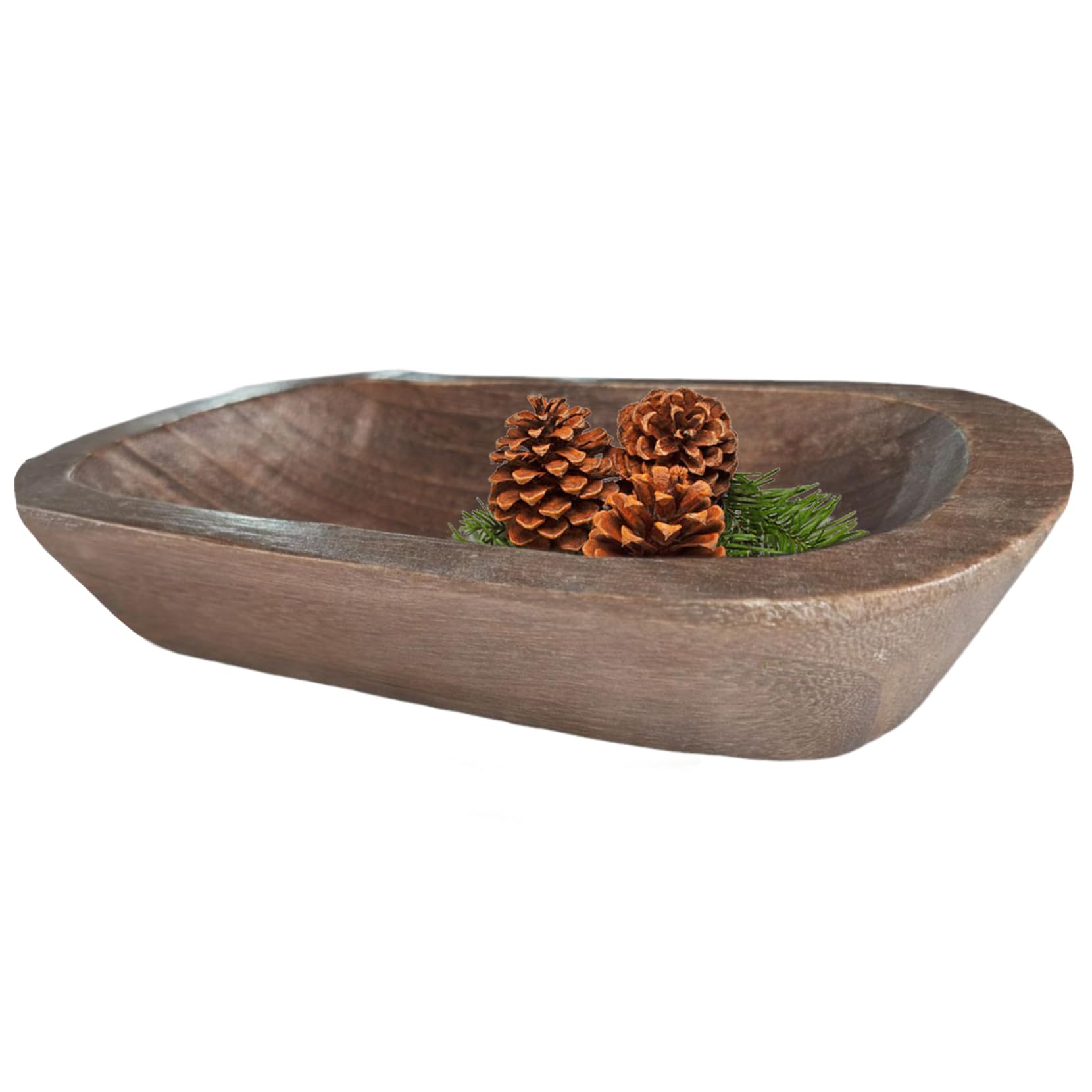 Cuenco de Madera para Masa, Cuencos de Madera Decorativos, Cuenco de Masa de Vintage de 9, 8x5, 9x2 Pulgadas para Granja, Restaurante, cafetería, decoración de Centro de Mesa de Velas