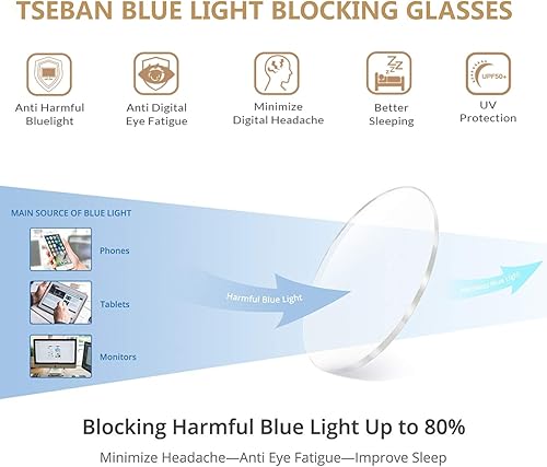 Miniatura 3 de Blue Light Blocking Glasses for Women Men, Retro Rectangle Outdoor Computer Gaming Glasses, Anti Eyestrain & UV Glare