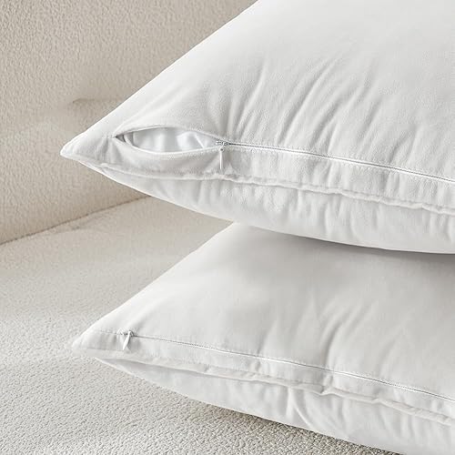 Miniatura 3 de MIULEE - Paquete de 2 fundas de almohada decorativas de terciopelo suave, fundas de cojín cuadradas sólidas para sofá, dormitorio, automóvil, 12 x