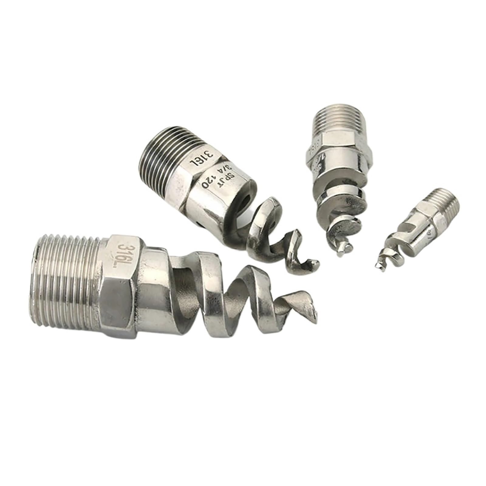 Ugello atomizzatore a cono a spirale in acciaio inossidabile 316L | Spruzzo a cono da 1/4-2 pollici in acciaio inossidabile 316 for controllo, raffreddamento e controllo(2inch)