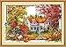 Full Range of Embroidery Starter Kits Stamped Cross Stitch Kits Beginners for DIY Embroidery with 40 Pattern Designs - Autumn House