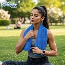 SOFTSPUN Microfiber High Loop Gym & Sports Towels for Men & Women 1pcs Sky Blue 380 GSM 60X120cms Fast Drying Super Absorbent Lightweight & Ultra-Compact Sweat Towels for Yoga Camping Travel. gallery image