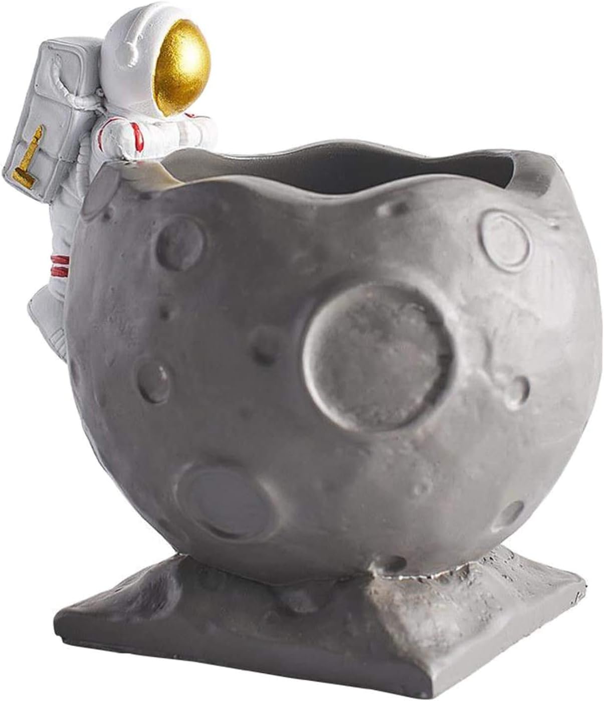 Astronaut Pencil Holder Astronaut Figurine Spaceman Sculpture Spaceman Desktop Decoration for Home Office Supplies Organizer - Bowl
