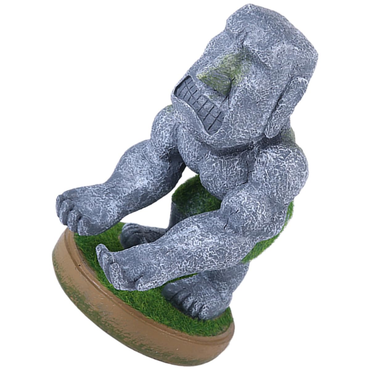 Supporto per Controller di Gioco in Resina Statua Moai, Organizzatore e Supporto Espositivo Decorativo da Tavolo per Accessori Videogiochi, Resistente e Stabile per Scrivania