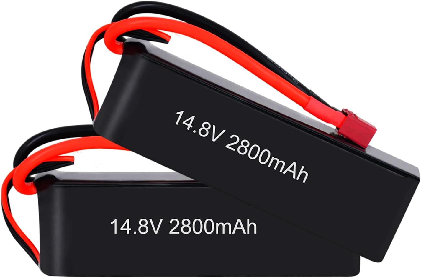 14.8V 2800mAh 4S Lipo Battery 30C Replacement Parts Accessories Apply in Feilun ft011 Remote Control Brushless Speed Boat (2pcs 2800mah)