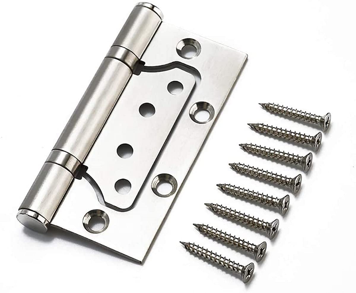 Royal Apex Milano 4"x3"x3MM Door Hinges Ball Bearing Non-Mortise Heavy Duty Stainless Steel Mobile Home Door Hinges, Smooth & Mute Movement, Butt Hinges for Internal Doors (Pack of 1)