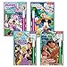 Disney Characters Magic Pen Painting Activity Books for Girls with Zipafile Zipper Bag. Includes: Moana Spirit of the ocean, Princess Happy Dreams and Enchanted Stable, Minnie Moments coloring books.
