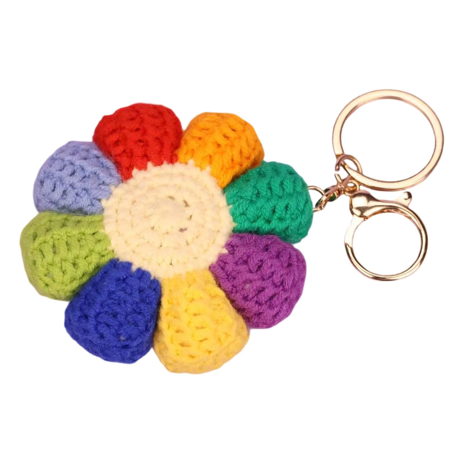 Whoasyst F Crochet Lower Keychain Soft Woolen Yarn Yarn Craft Decorative Accessories Or Bags Backpacks Gift Crochet Keychain