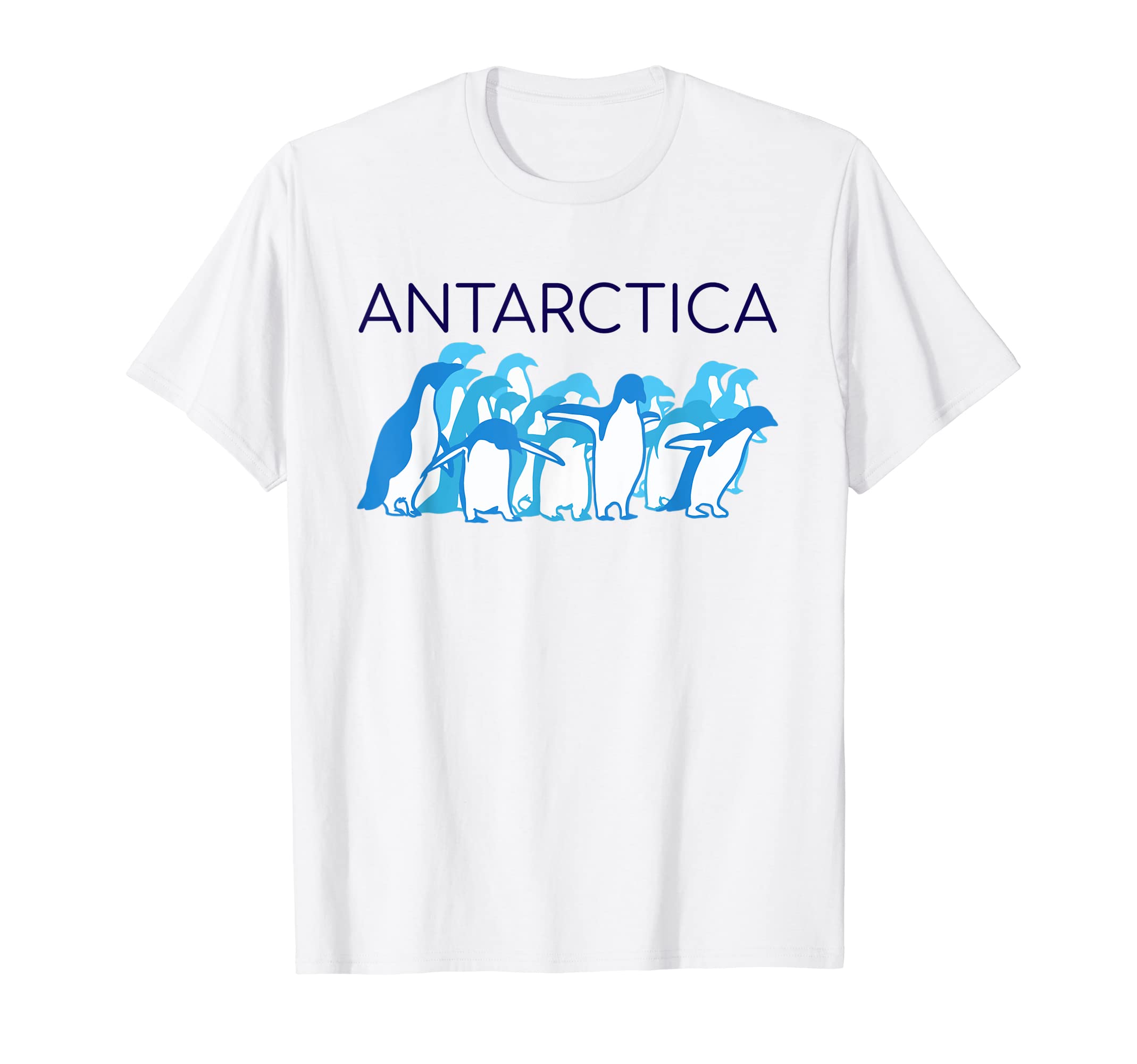 UpTheCreekAntarctica T-Shirt, Men's Unisex-Adults, Blue, Short Sleeve, SmallOEKO-TEX STANDARD 100