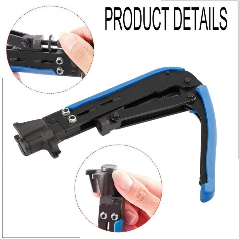 Yangoutool Coax Compression Tool, Coax Cable Crimper and RG6 Compression Tool for RG6, RG11 and RG59 Cable F-Connectors