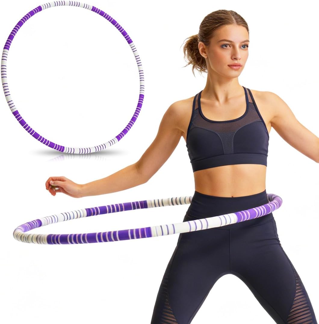 Hula hop dla dorosłych, 1,1 kg, do odchudzania, średnica 93 cm, 8 segmentów, zdejmowana obręcz hula hop, dla początkujących, zaawansowanych i profesjonalistów