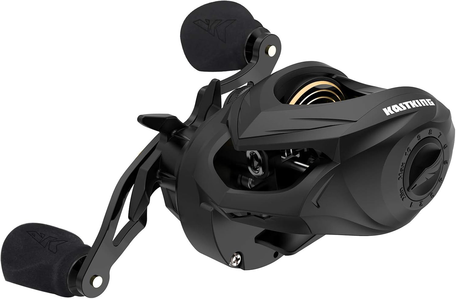 KastKing Valiant Eagle Baitcasting Reel, Baitcaster Fishing Reel, Swing Wing Side Cover, 7 +1 Shielded Stainless Steel Ball Bearings, Brass Gears, Magnetic Brakes, Palm Perfect Design
