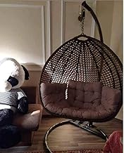 أرجوحة رتان فردية معلقة للحديقة من سويت فيرنتشر، عرض 120سم، لون بني