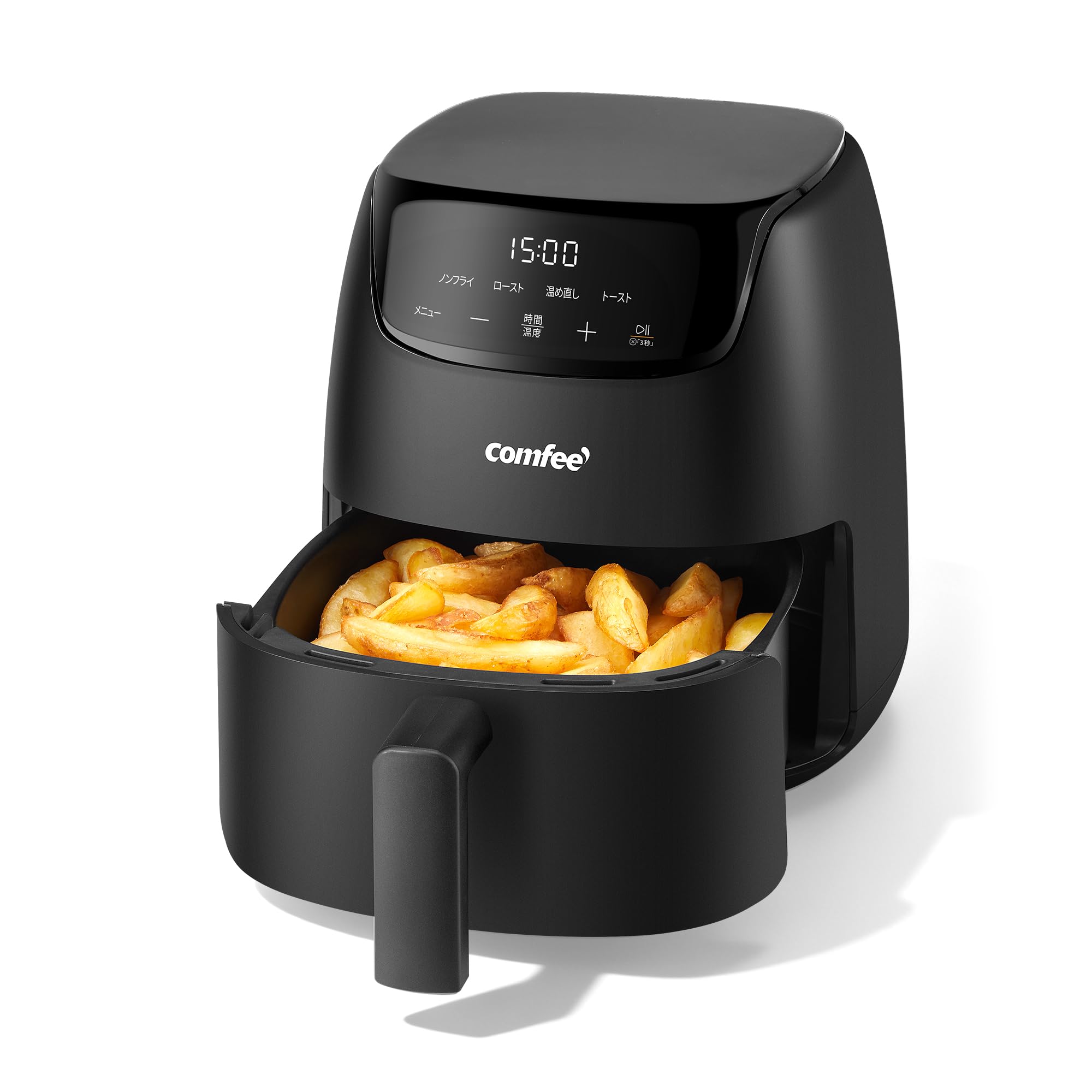 Amazon | COMFEE' エアフライヤー 2L コンパクト 1150W 高速加熱 四