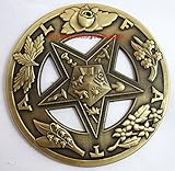 Antique Style Order of eastern Stars Freemasonry Auto Car Medallion Decal Heavy Emblem Sisterhood Pride- Equinox Masonic Regalia