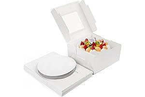 LotFancy Disposable Cake Carrier - 10 x 10 x 5 inch (30-Pack)