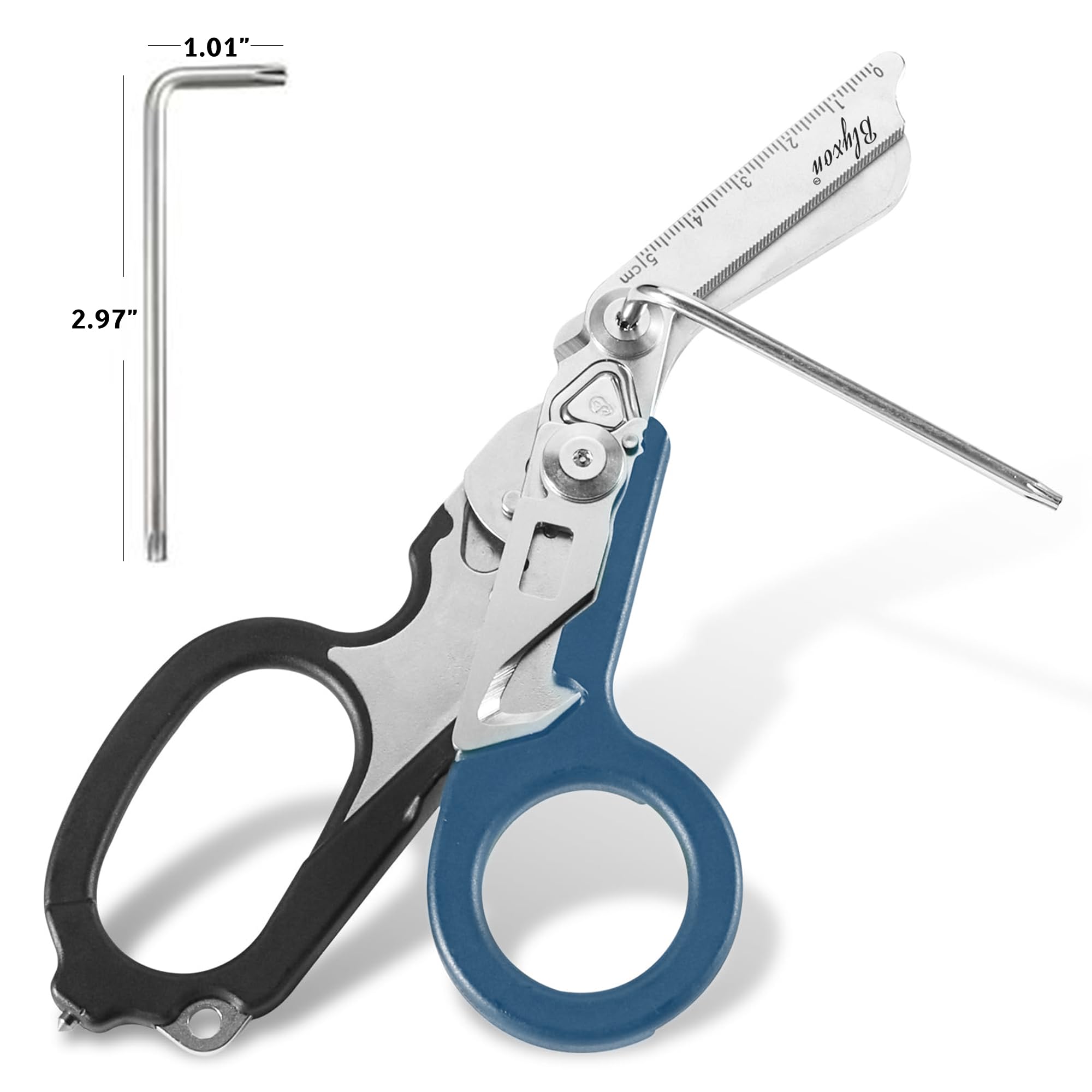 Blyxon 6 In1 Multifunction Emergency Response Shears, Tactical Folding Trauma Shears - Image 3