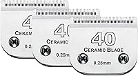 Vista 34 de 2 paquetes de cuchillas de repuesto para cortapelos de perros #40 - Compatibles con Andis/Wahl/Oster, cuchilla desmontable de cerámica y acero