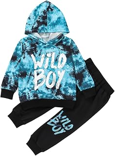 Toddler Baby Boy Clothes Long Sleeve Tie-dye Hoodie Sweatshirt Top + Jogger Pants Outfit Set Fall Winter Sweatsuit