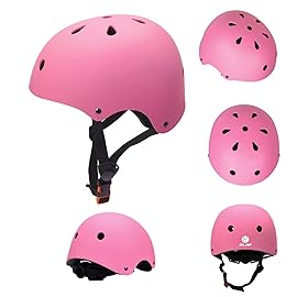 Glaf Toddler Helmet Kids Bike Helmets for 2-8 Years Old Baby Girls Boys Multi-Sport Helmet Adjustable Skateboard Bicycle Helmet Lightweight 2 Sizes for Toddler to Youth (Pink, Small)