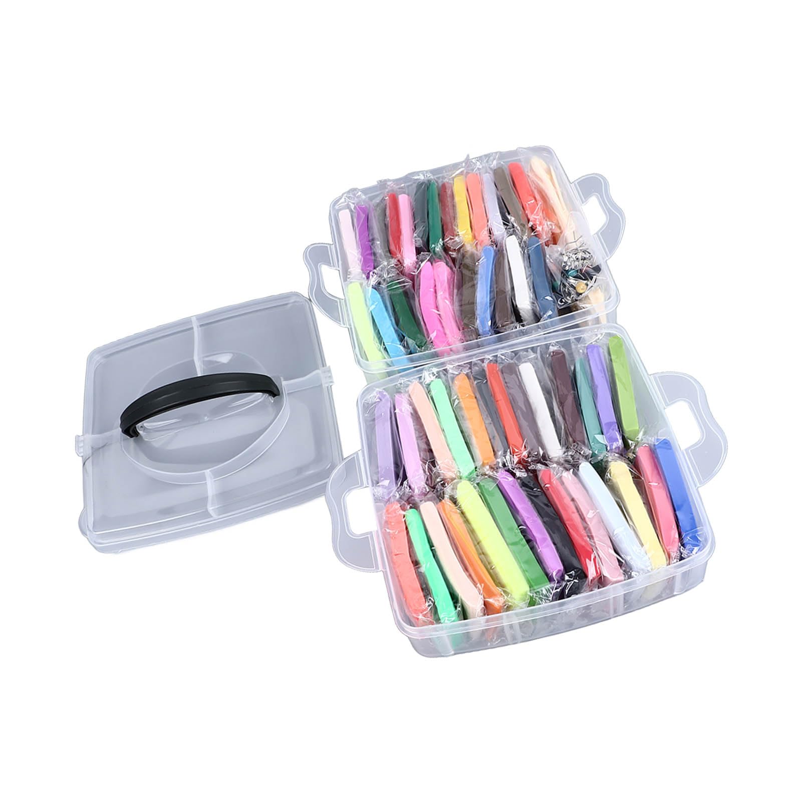 Set di 50 colori di argilla modellabile, kit di argilla polimerica morbida e leggera ad asciugatura all’aria, con 5 strumenti per la scultura, ideale per bambini dai 3 anni in su;